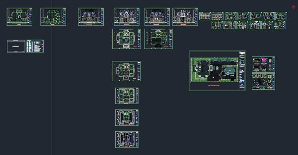 Villa house full autocad