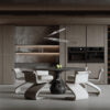 Modern 3D Kitchen and Dining Room Set