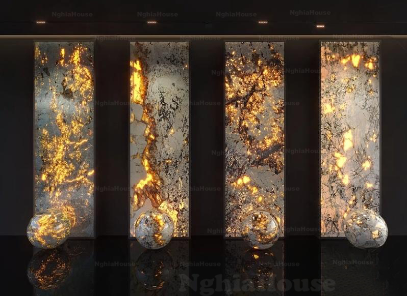 3D Model Decorative Backlit Wall Panels with Marble and Lighting Effect_HCI4803715187543