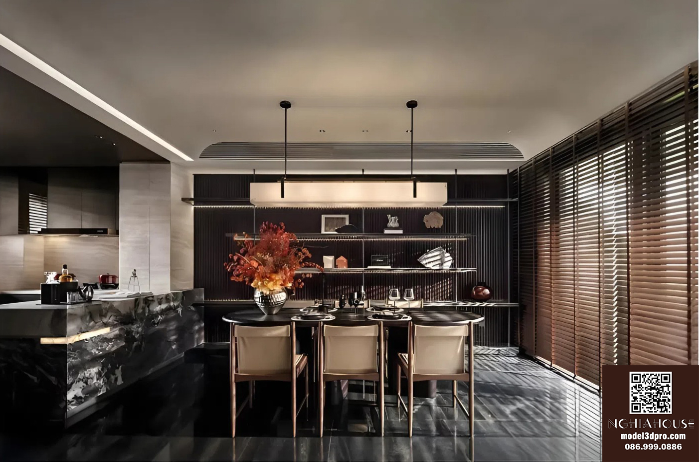 3D Model Dining Room Interior – 3ds Max & Corona_HJI4803716856609 - 3D ...