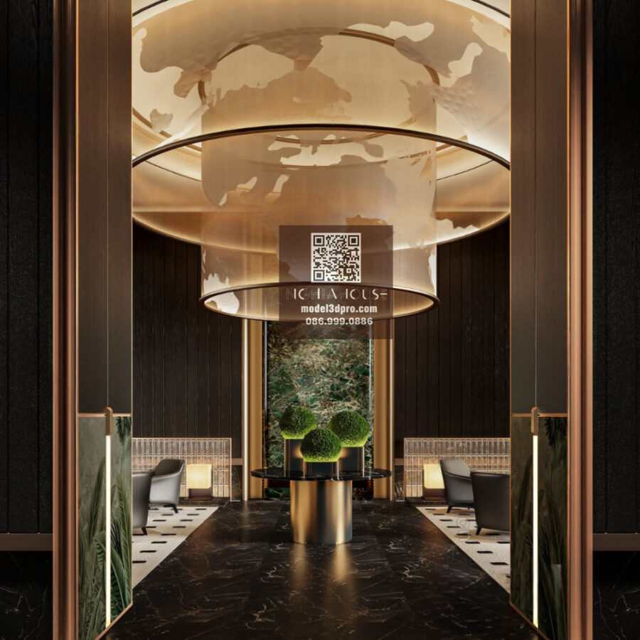 3D Model Luxury Lobby Interior – 3ds Max_105801056