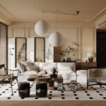 3D Model - Modern Asian Style Living Room Interior Corona Render_107370747