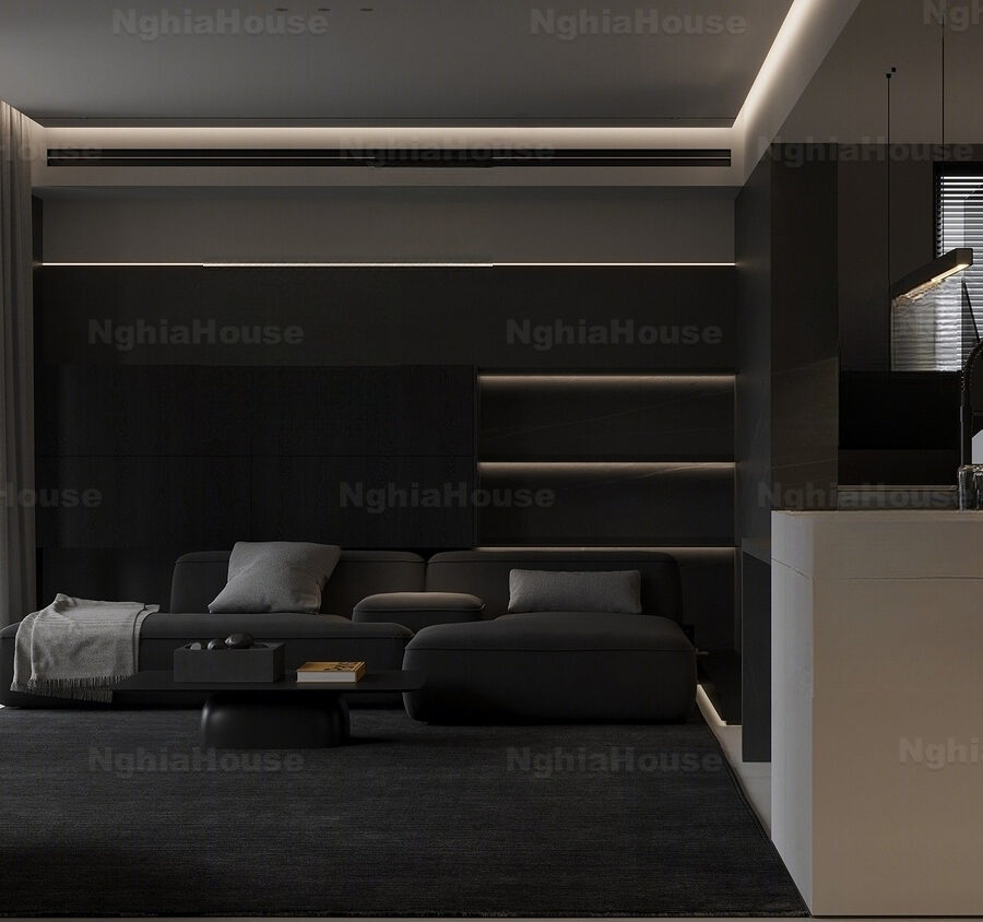 3D Model Modern Dark Living Room Interior - 3ds Max_1116298822 CR