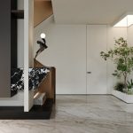 3D Model Modern Entrance Hall with Marble Floor and Indoor Greenery_ID109994883