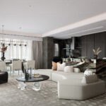 3D Model Modern Living Room and Kitchen Interior - 3ds Max_107235424