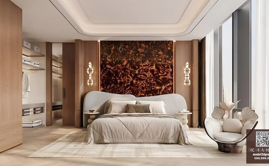 3D Model Modern Luxury Bedroom – Corona Render_HJI4803713199814