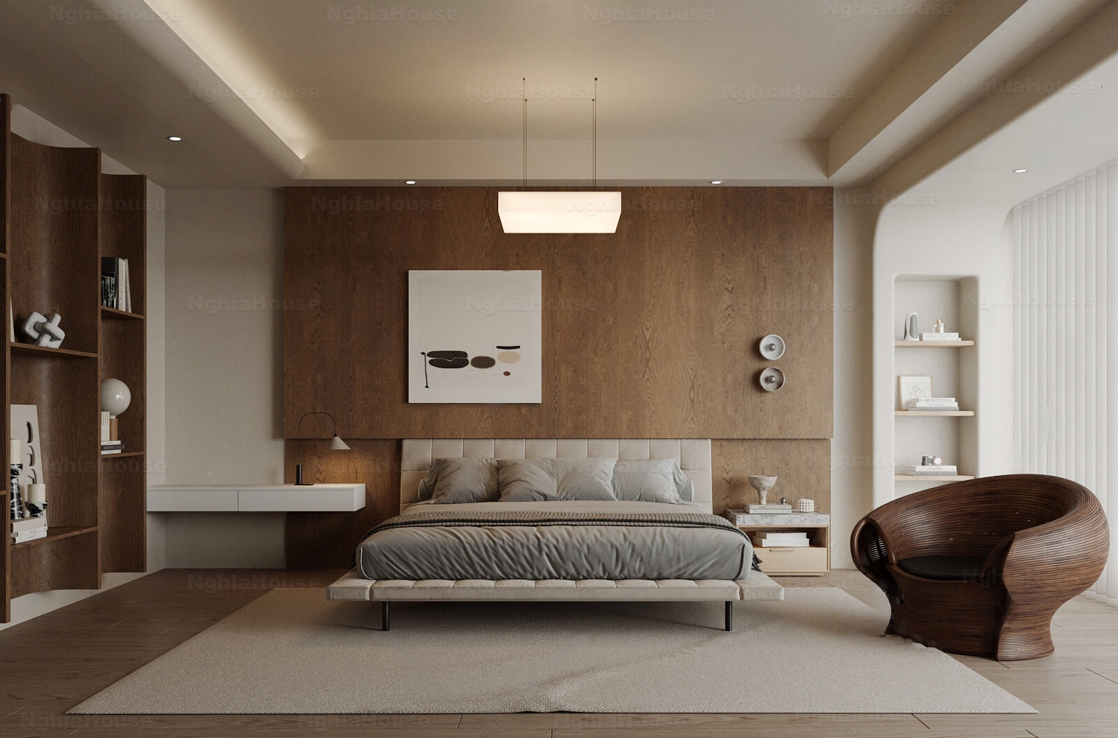 3D Model - Modern Minimalist Bedroom Interior Design_107371210