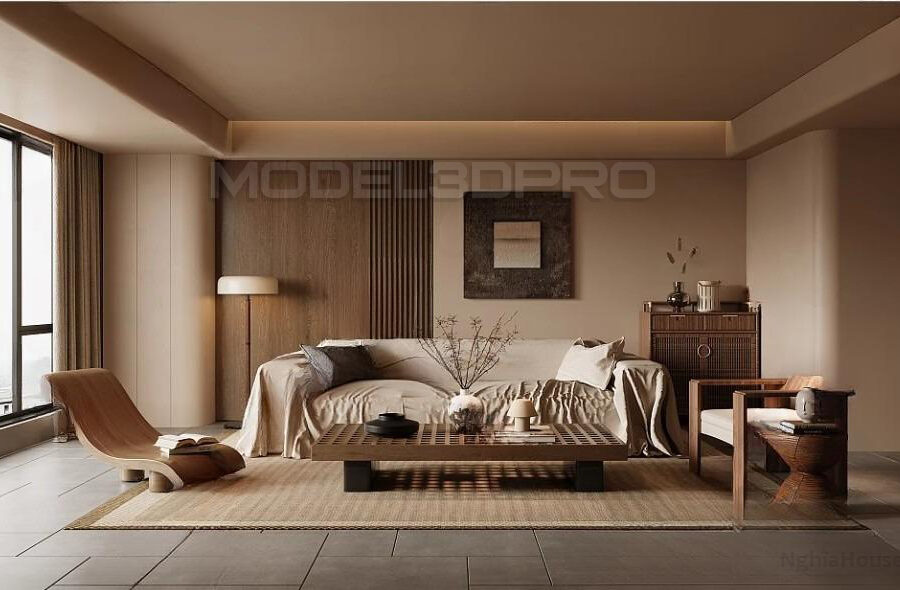 3D Model - Modern Minimalist Living Room Interior Design_HCI4803715489660 CR