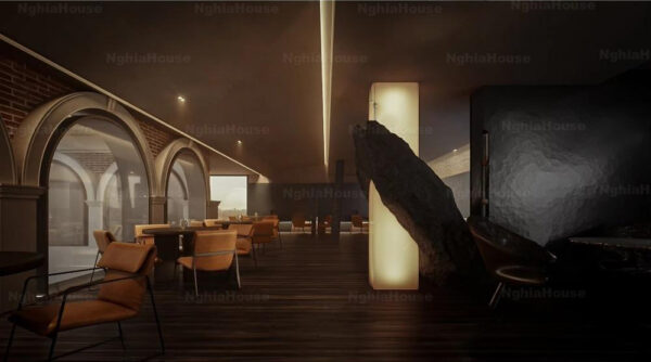 3D Model Modern Restaurant Interior with Industrial Design - 3ds Max ...