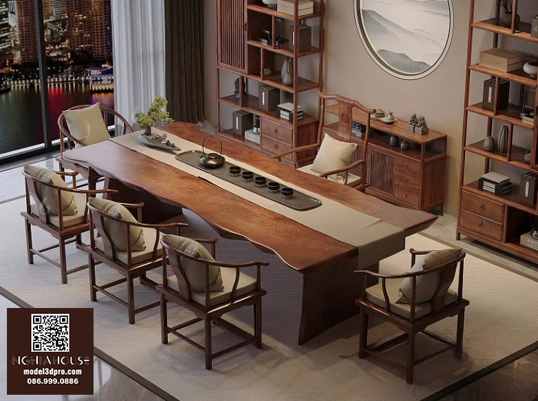 3D Model Tea Room Table and Chairs_HCI4803714625405 CR