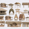 3D Model - Tropical Bamboo & Thatched Roof Houses Collection_HCI4803718419625 VR