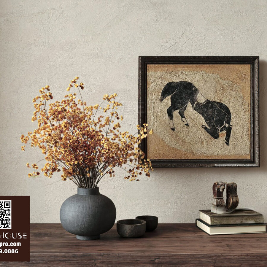 3D Model Vase with Flowers & Wall Art Decoration_103243260 VR