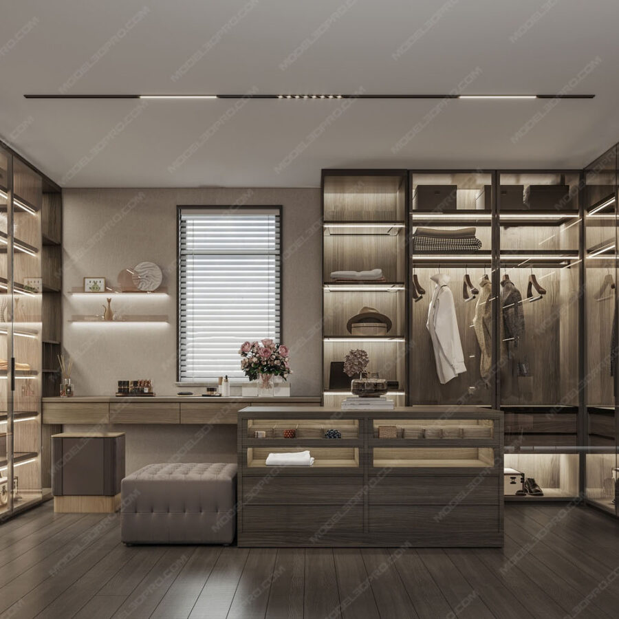 3D Model Walk-in Closet_IDC1114077055