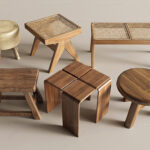 3D Model Wooden Stools & Chairs Collection_ID1144493512