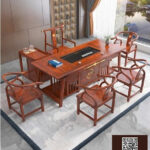Free 3D Model Wooden Tea Table Set | Bộ Bàn Ghế Trà Gỗ 3D