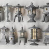 3D Model of Japanese Stone Lanterns - 3ds Max_HCI4803718257312
