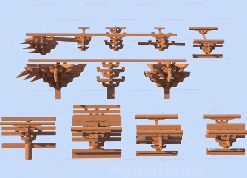 3D Model of Traditional Wooden Bracket Structure - 3ds Max_HCI4803712646918