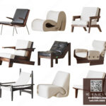 3D Model – Modern Armchair Collection  Vray