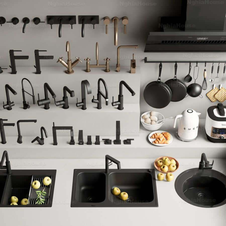 3D Models - Modern Kitchen Faucets, Sinks & Accessories_104553006