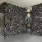 Abstract Black & White Wall Texture with Spherical Materials