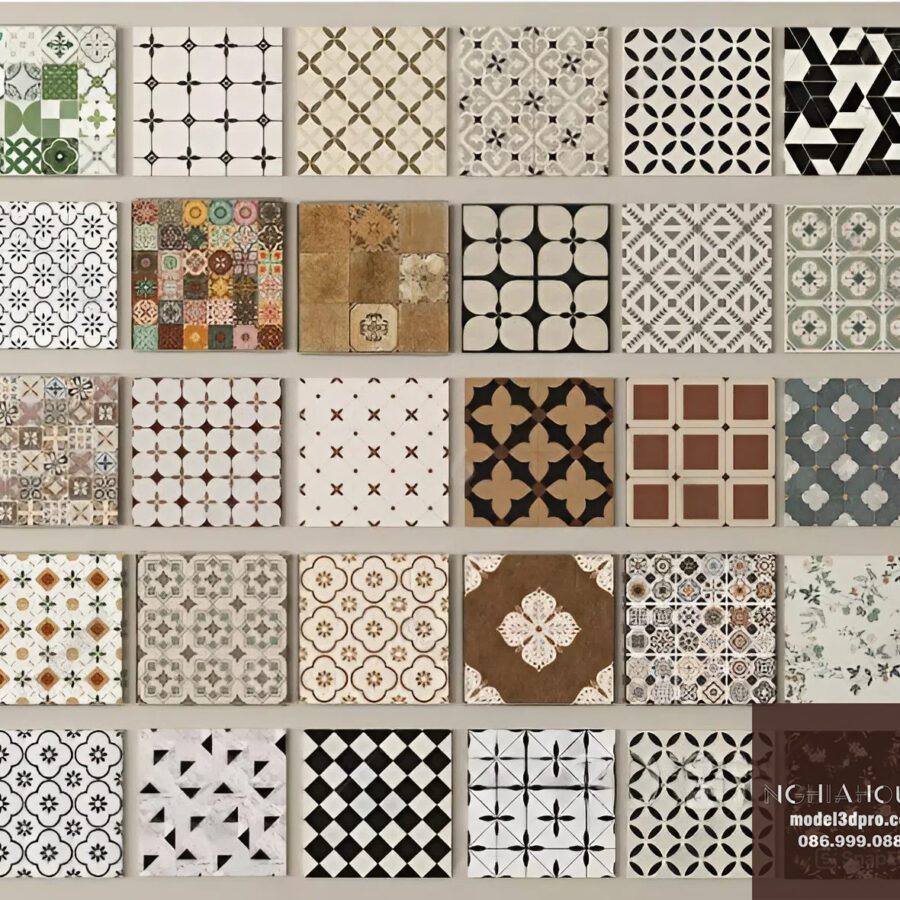 Ceramic Tile Pattern Collection - 3ds Max Model