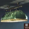 Classic Green Fabric Ceiling Lamp – 3D Model Vray_0971