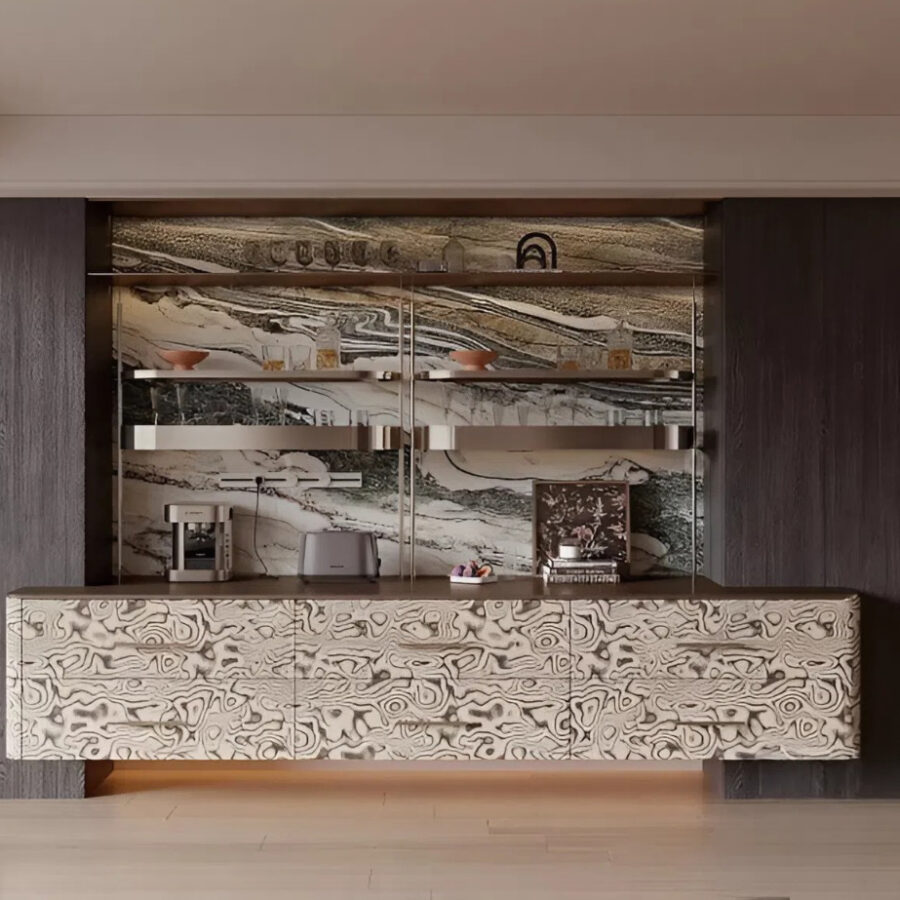 Classic Luxury Wooden Display Cabinet and TV Stand 3D Model_CR