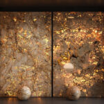Golden Marble Wall Texture with Lighting Effect_15593723