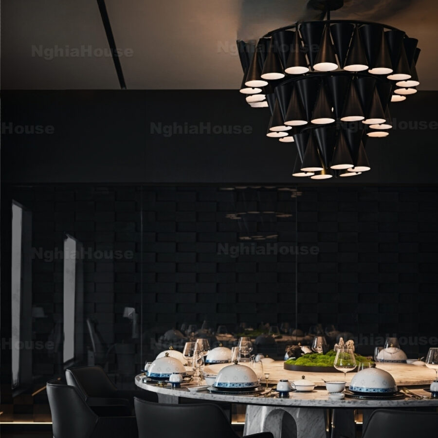 Modern Dining Room with Marble Table -3ds Max Model_1140388694