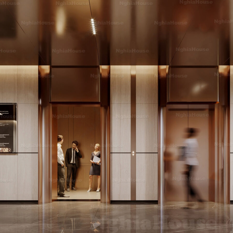 Modern Elevator Lobby Interior - 3ds Max Model_115957160