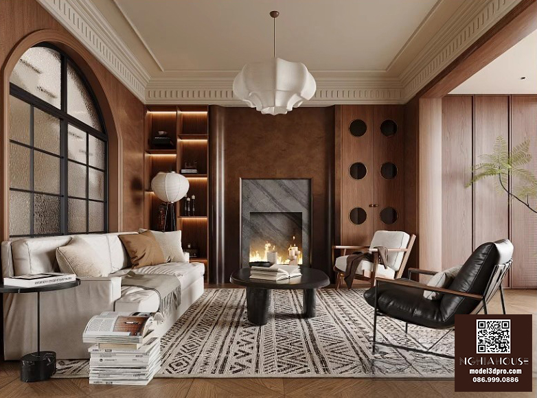 Modern Living Room 3D Model – Download 3ds Max Corona Render_HJI4803719731446