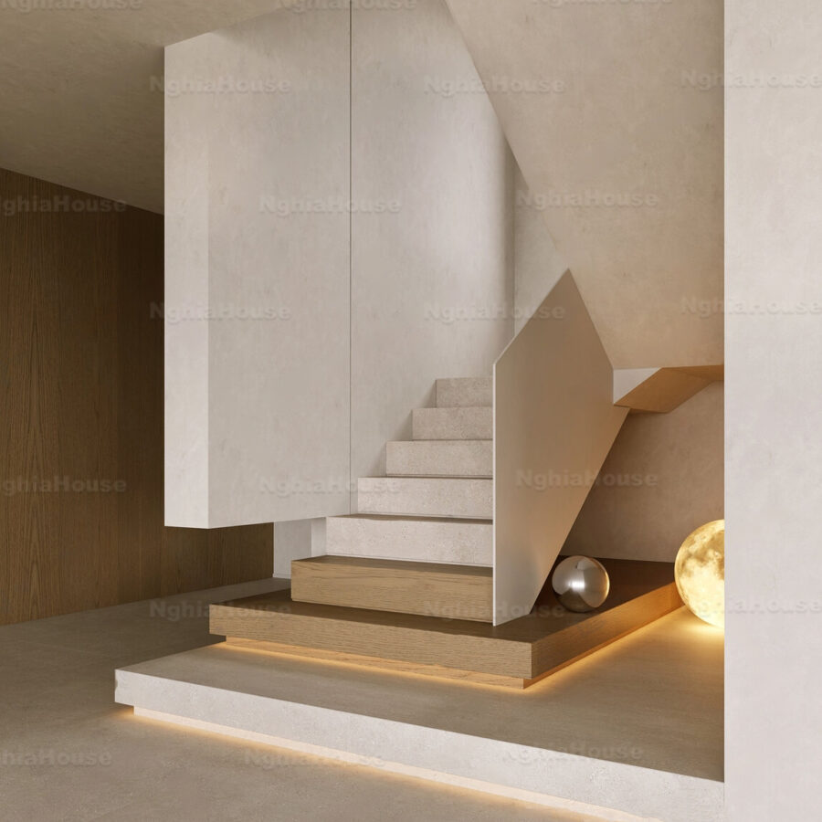 Modern Minimalist Staircase with LED Lighting - 3ds Max Model_111368951