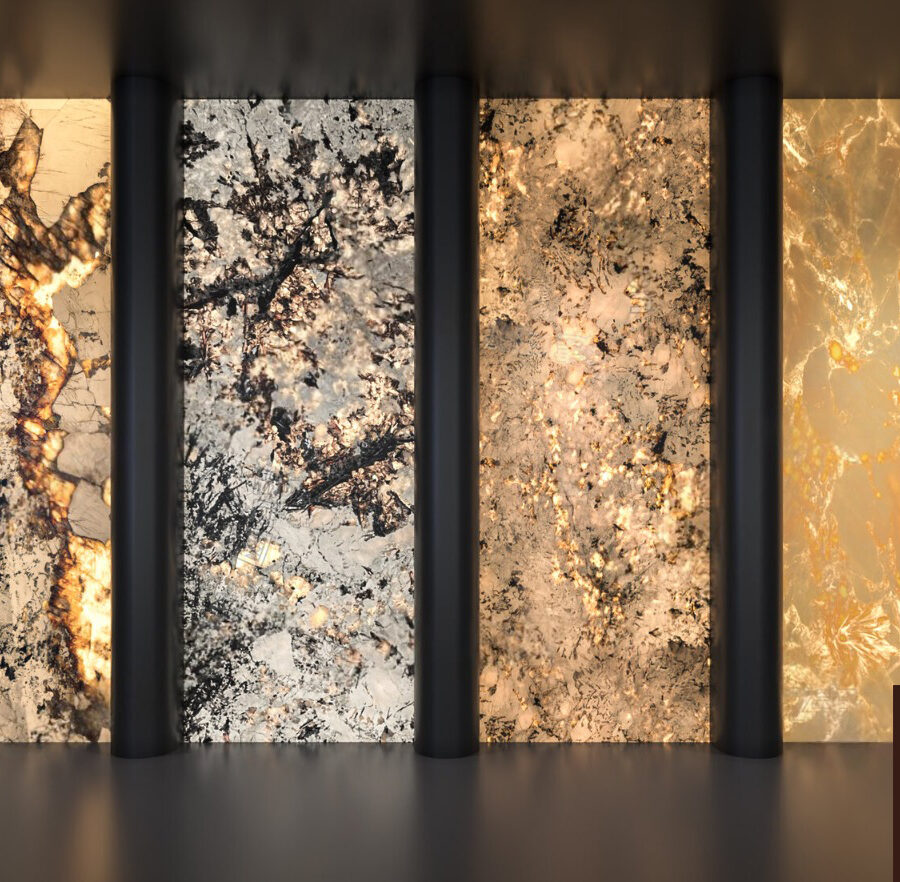 3D Model Decorative Backlit Wall Panels with Marble and Lighting Effect_3850_N