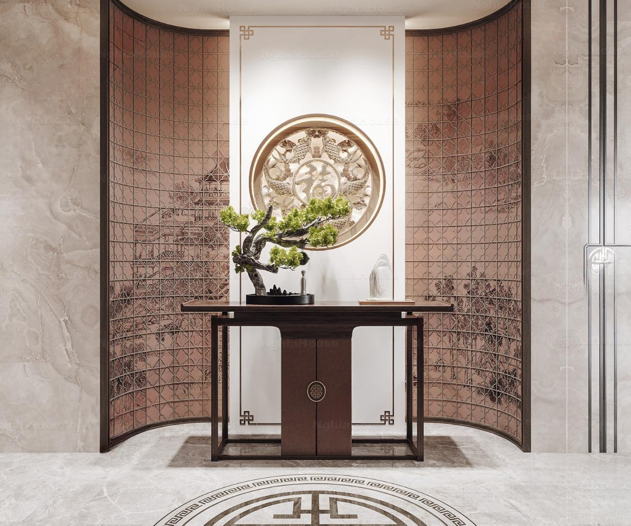 3ds Max Asian Console Table Scene – Corona Render Interior Model_1615