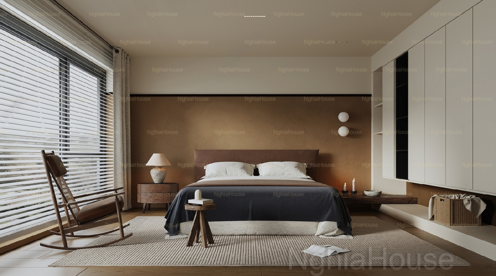 3ds Max Bedroom Model – Minimalist Interior Design Vray Render Scene_7080