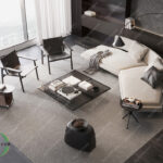 3ds Max Corona – Modern Luxury Living Room Interior_3619