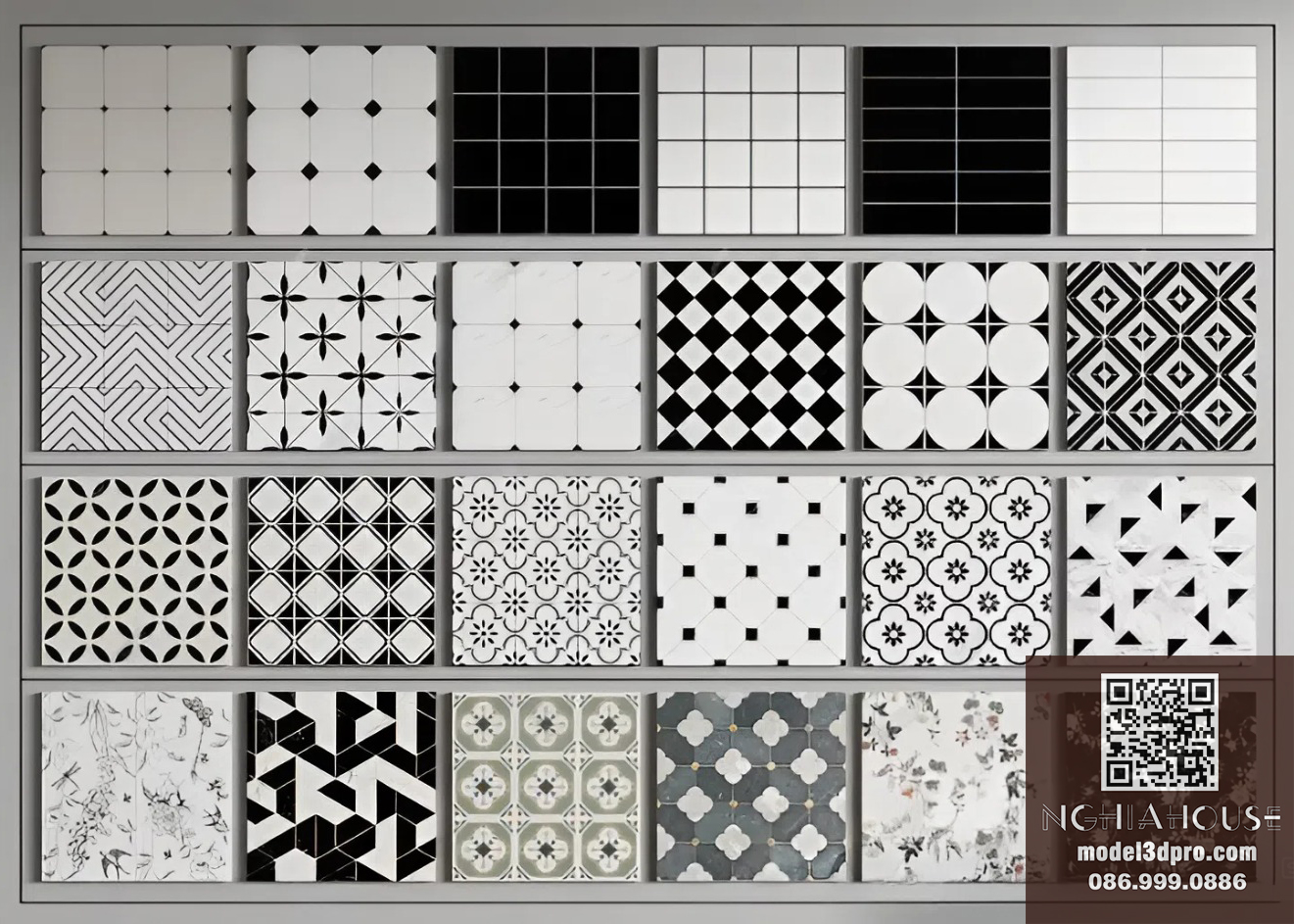 SET 30 Models 3DSMAX-ALL Texture Tile - N329 - Ảnh 31