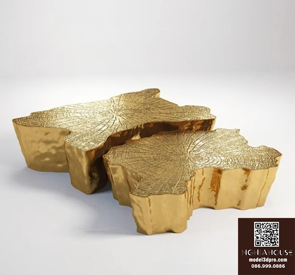 3ds Max Golden Coffee Table Model – Luxury Interior Decor  V-Ray Render_8887