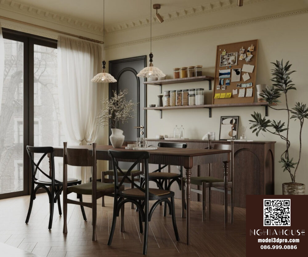 3ds Max Model – Classic Dining Room Interior V-Ray Render 9370 ...