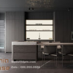 3ds Max Model V-Ray Render – Modern Luxury Kitchen Interior Design_9318