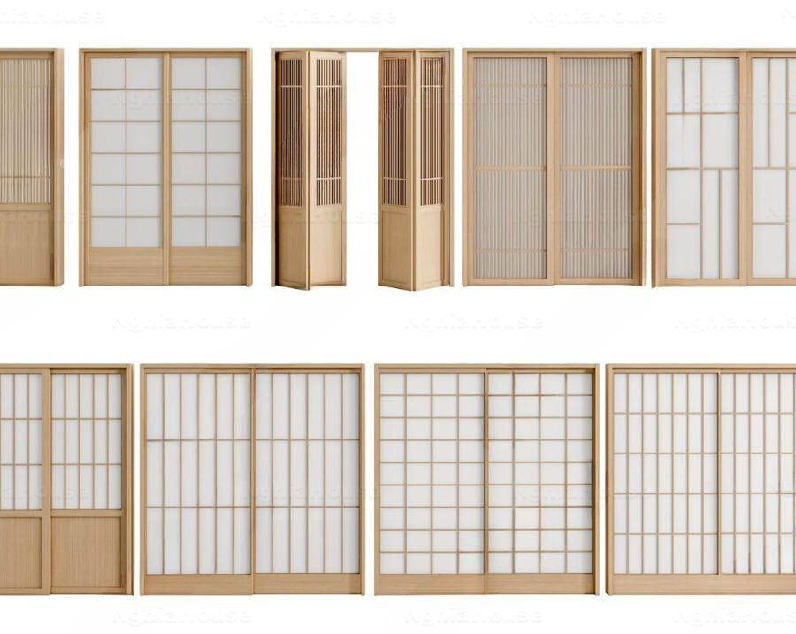 3ds Max Model – Japanese Shoji Sliding Doors Set  V-Ray Render_1230