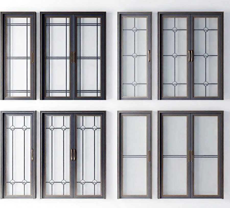 3ds Max Model – Modern Glass Door Set (V-Ray)_4896