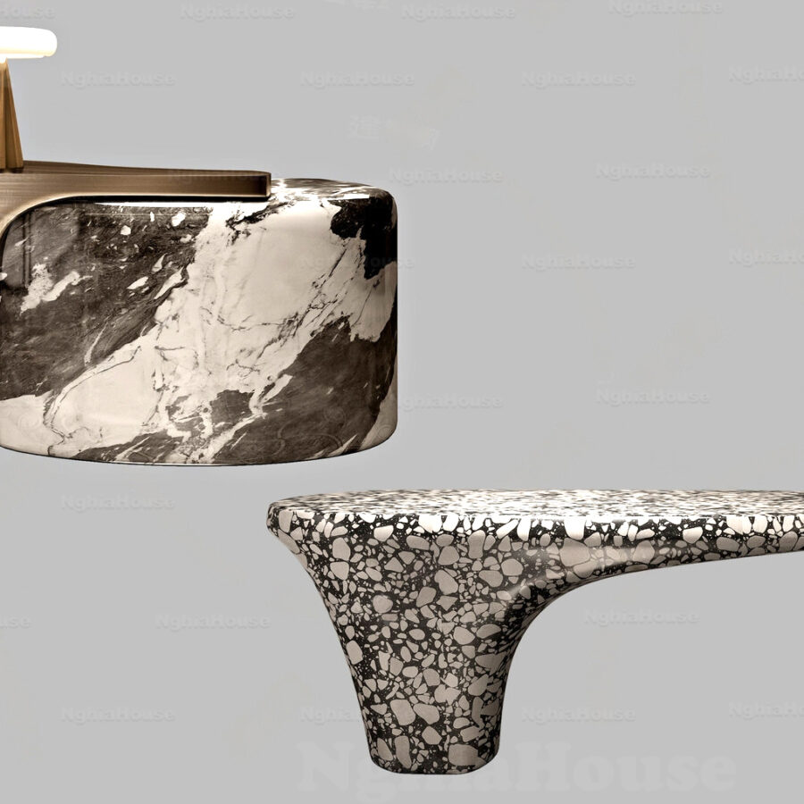 3ds Max Model – Modern Luxury Marble Table & Sideboard  V-Ray Render_3733