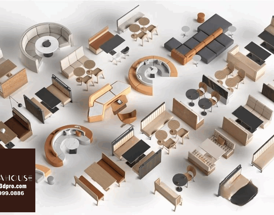 3ds Max Model – Vray Render  Modern Restaurant Furniture Collection_1839