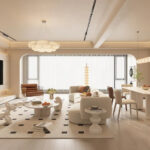 3ds Max Modern Living Room – Warm Minimal Apartment Interior V-Ray Render_4057 VR