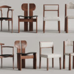 3ds Max Modern Wooden Chair Collection – V-Ray Render