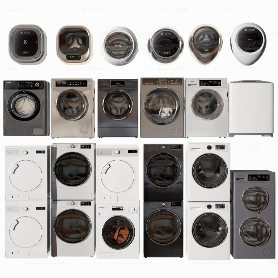 3ds Max V-Ray Models – Washing Machine & Dryer Collection_3580 VR