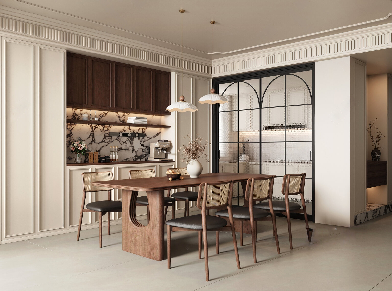 3ds Max V-Ray Scene – Modern Dining Room Interior_0699 - 3D Models Pro