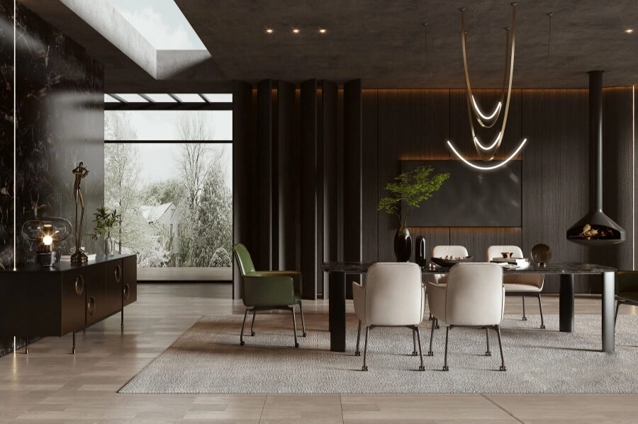 3ds Max Vray – Luxury Dining Room Interior Scene_2135