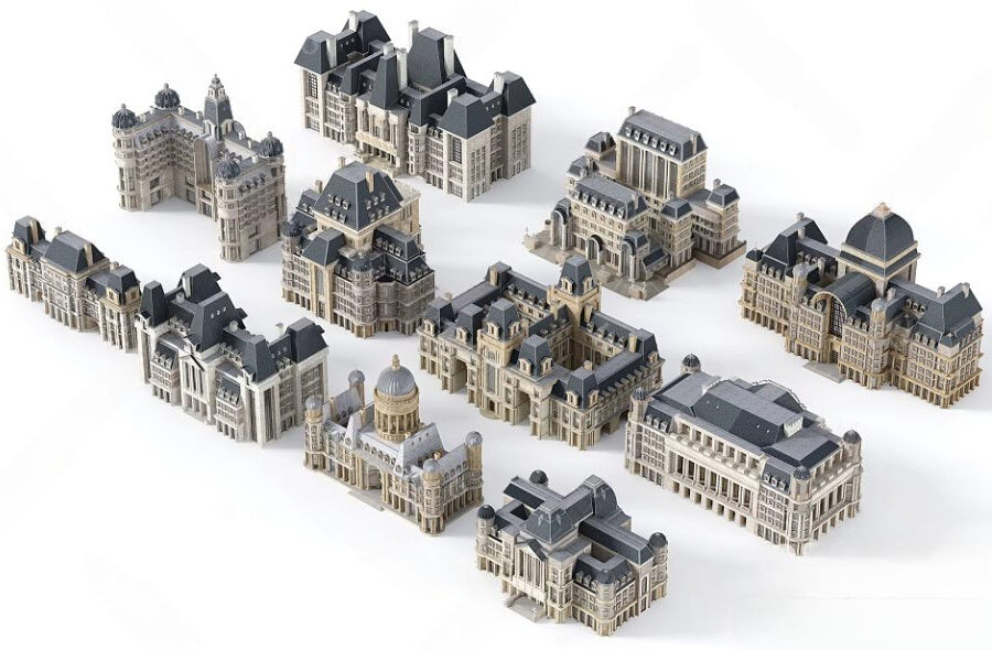 European Classic Architecture Buildings – 3ds Max Modem (V-Ray)_1567 VR